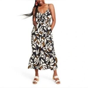 NWT Tabitha Brown neutral palm print Gorgeous Dress made exclusively for target